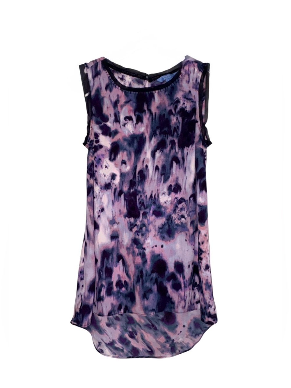 Simply Vera Vera Wang Purple Watercolor High-Low Tunic